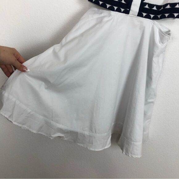 Jonathan Simkhai Cutout Trim Shirt Dress Size Small White Sleeveless Pop… - Picture 8 of 11